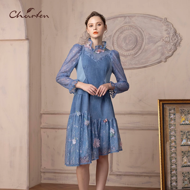 CHARFEN朝峰气质连衣裙女CFD1J192-1826G