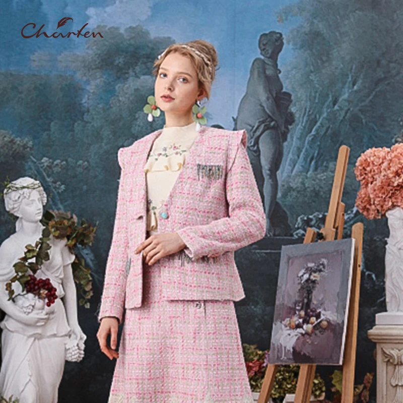 CHARFEN朝峰CHARFEN秋季小香风名媛外套CFB3C119-125A