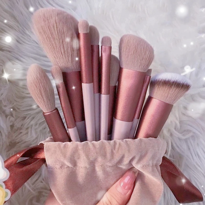 13支化妆刷柔软软毛初学者套刷化妆套刷眼影刷晕染刷腮红刷  便携