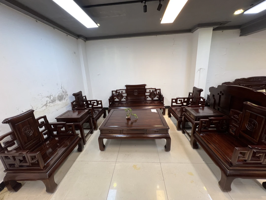 宫廷沙发八件沙发客厅古典单人双人三人成套别墅家具雕花家用轻奢