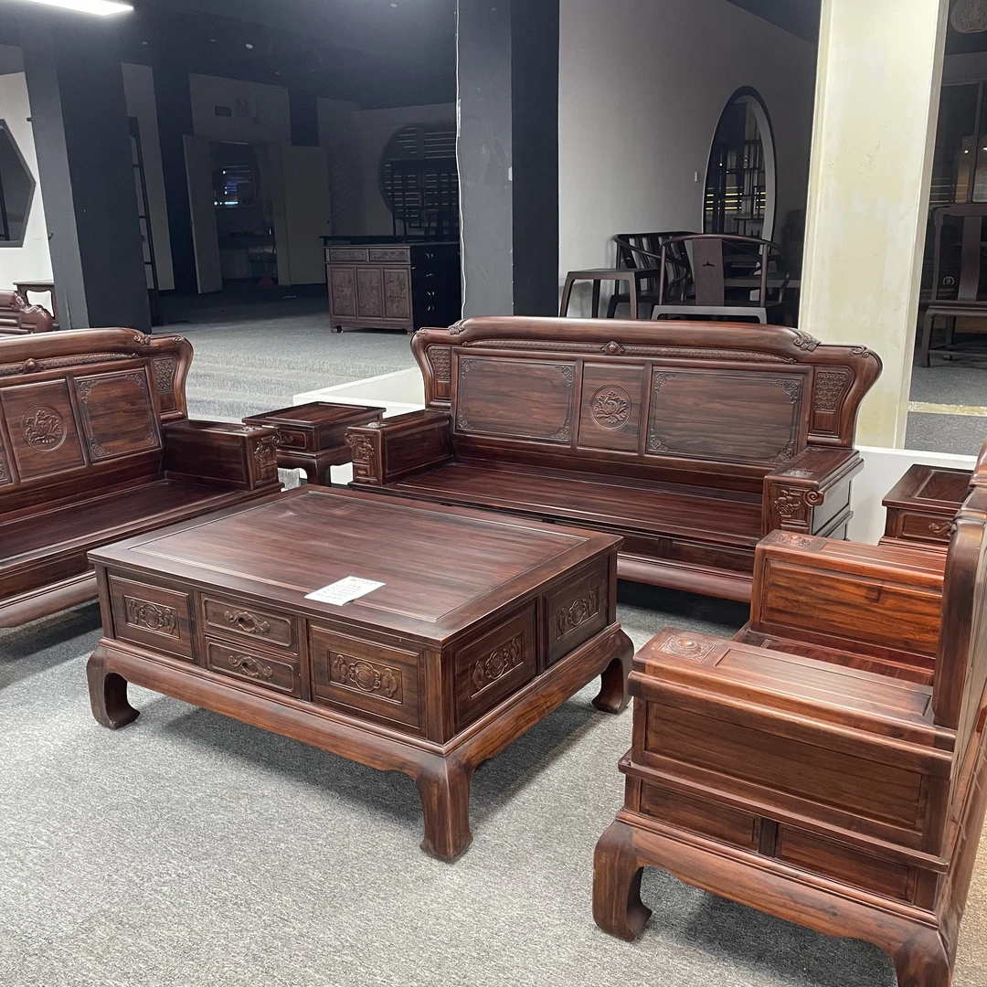 大富豪素面沙发客厅古典单人双人三人成套别墅家具雕花简约家用