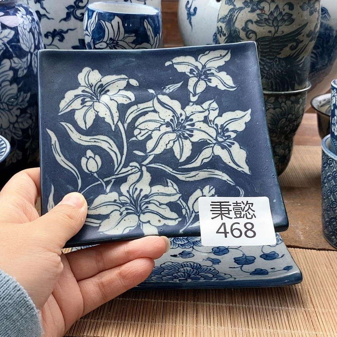 杯长*宁手工手绘青花陶瓷