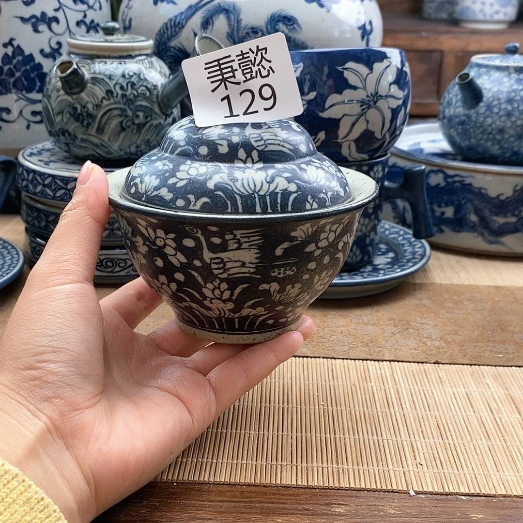 杯手工手绘青花陶瓷