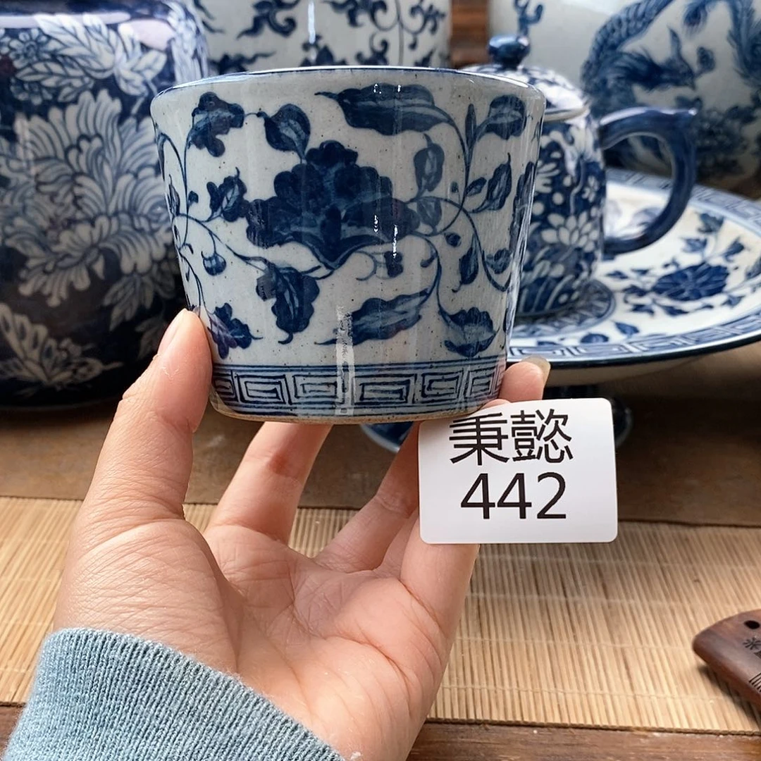 杯手工手绘青花陶瓷