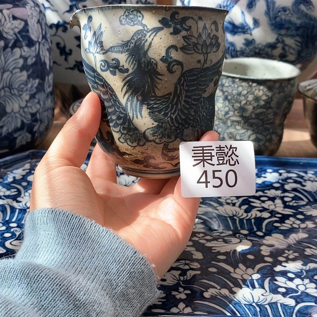 杯手工手绘青花陶瓷
