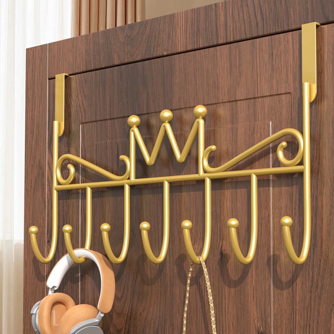 门后挂钩轻奢玄关免打孔墙上衣架家用壁挂神器衣服置物架衣服架