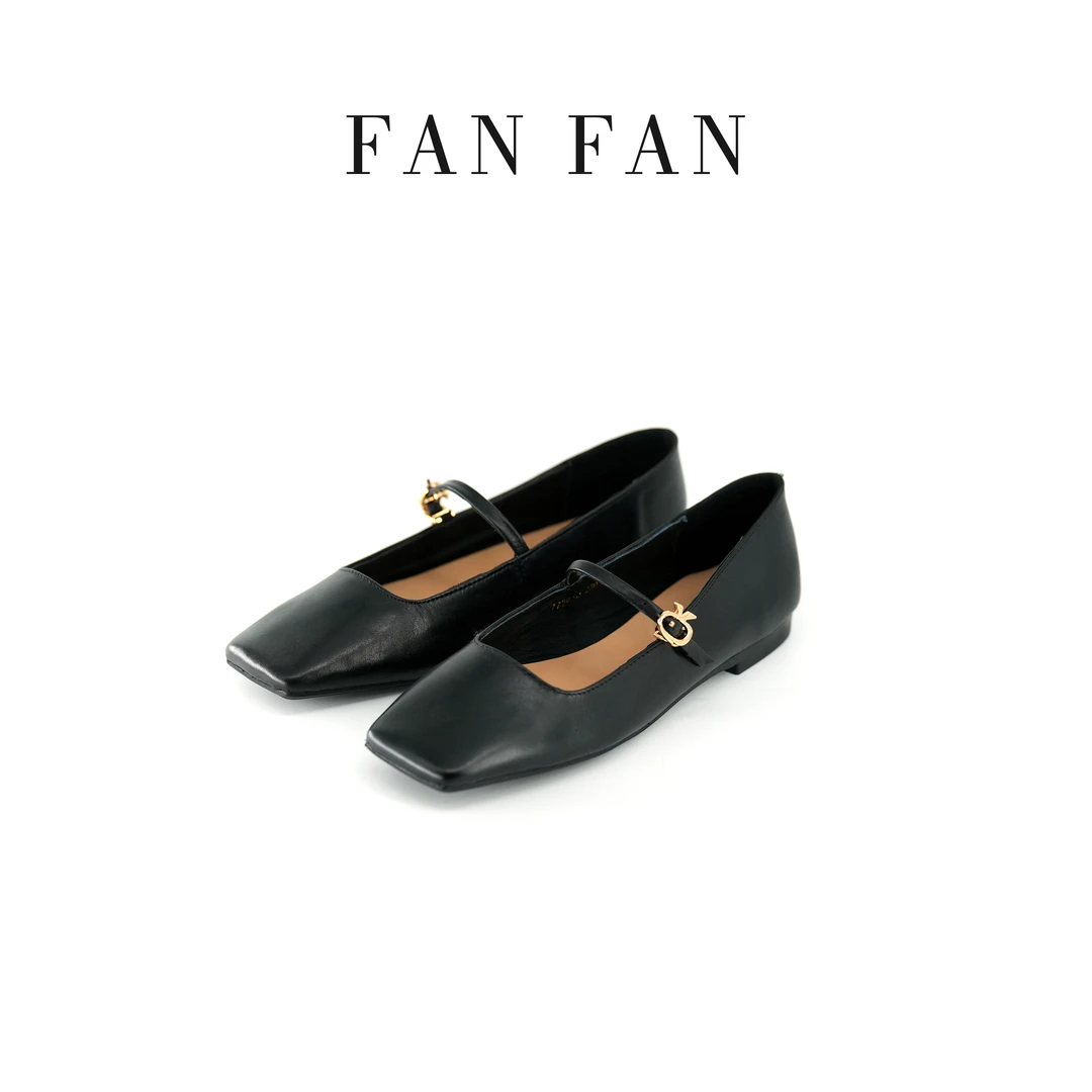 【小刚懂鞋】平底法式晚晚风玛丽珍女鞋新款方头复古 一字带 7730-2