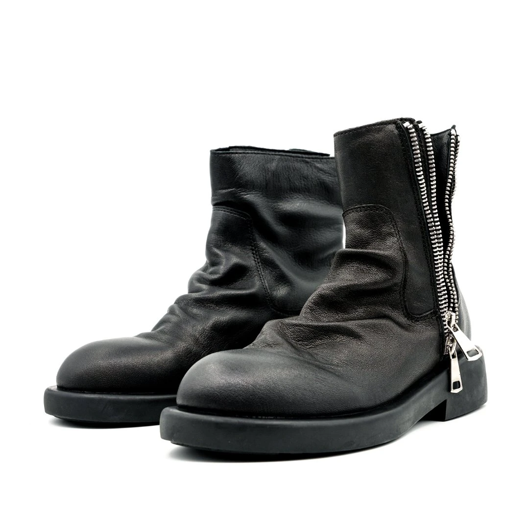 【小刚懂鞋】秋冬新款黑色时尚羊皮女靴英伦时装休闲短靴 085-90