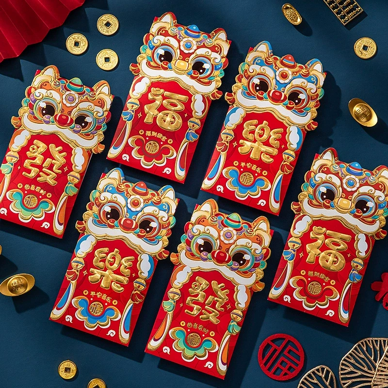 蛇年卡通红包袋利是封新年新款过年春节2025儿童压岁钱包个性创意