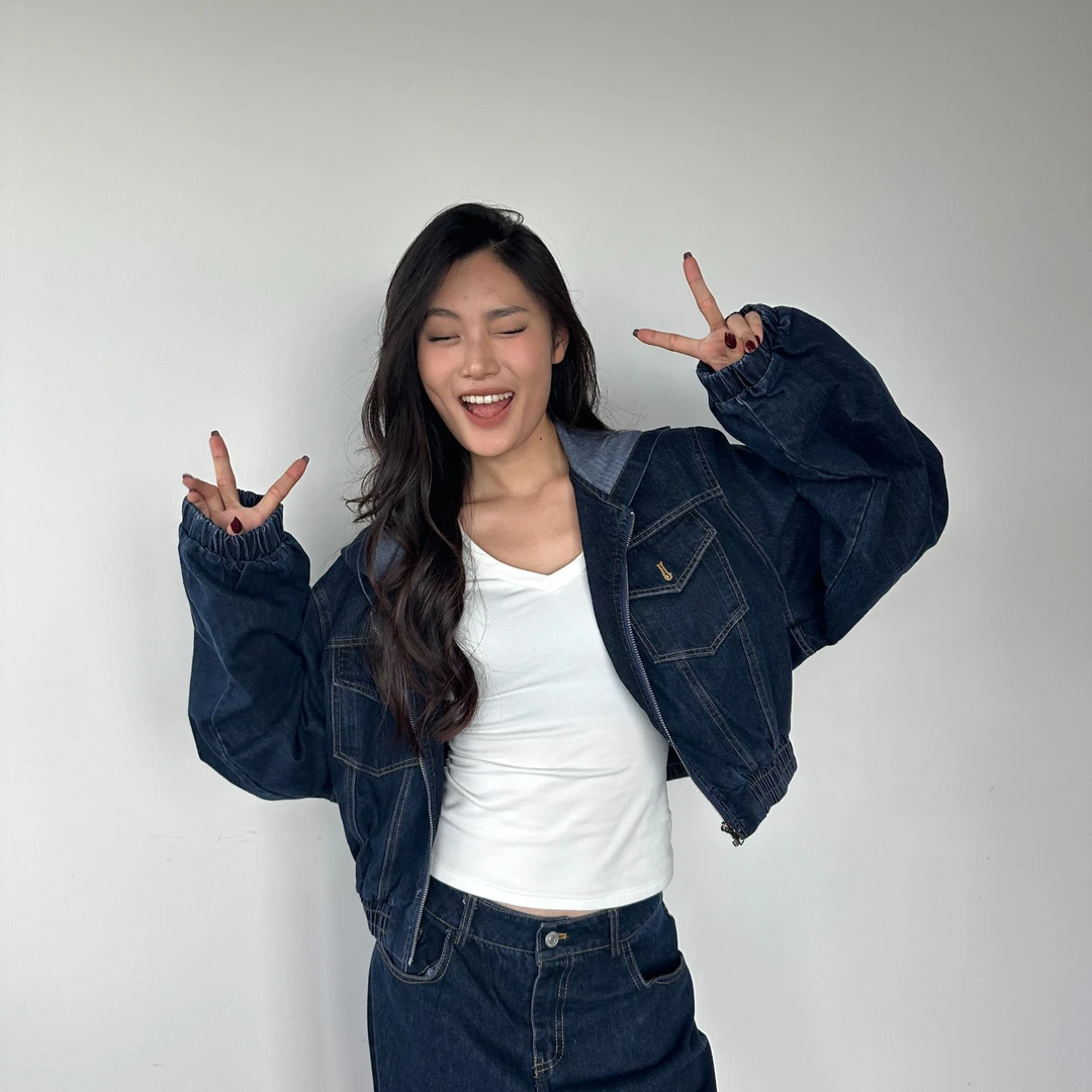 【Fcii】原牛色复古蓝色休闲时尚牛仔套装X4T2407