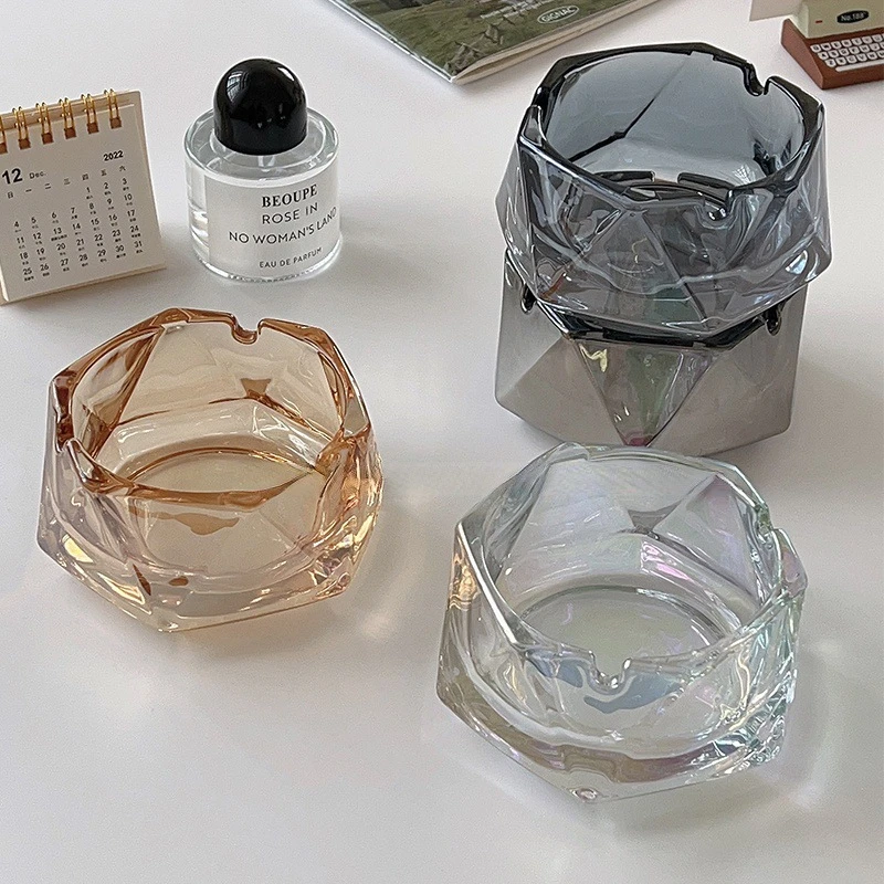 【主播宠粉】创意家用烟灰缸 玻璃烟灰缸颜值不规则卫生间烟灰缸