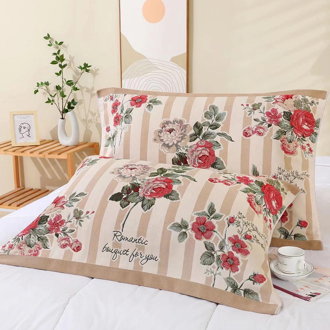 新疆阿克苏手摘棉A类100纯棉加厚八层纱布枕巾加大家用柔软高档