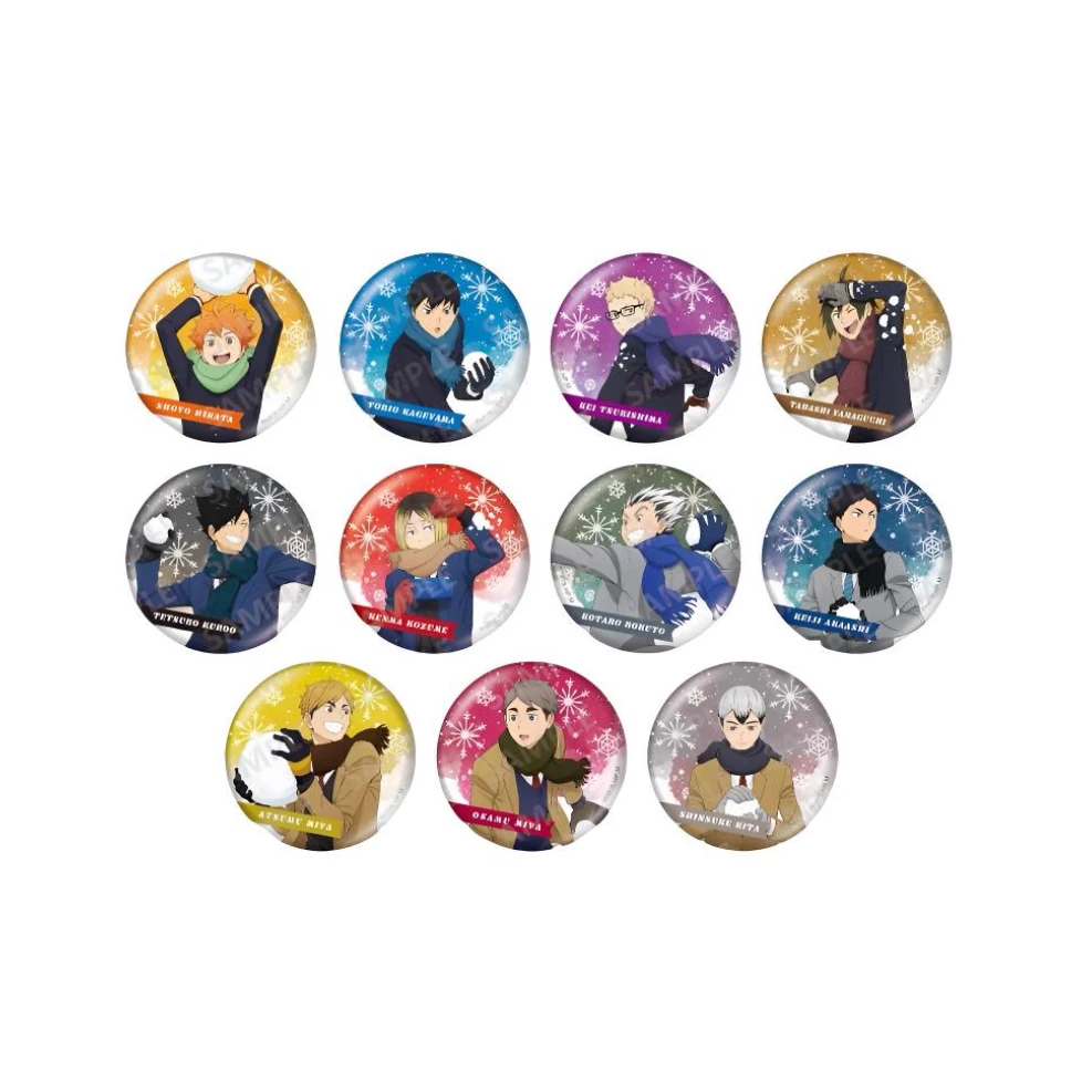 排球少年 冬季打雪仗闪吧唧