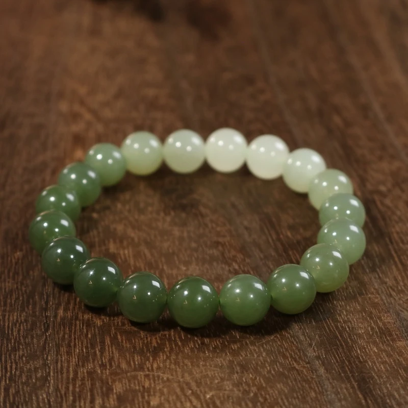 凰一品 特细和田玉晴水渐变手串