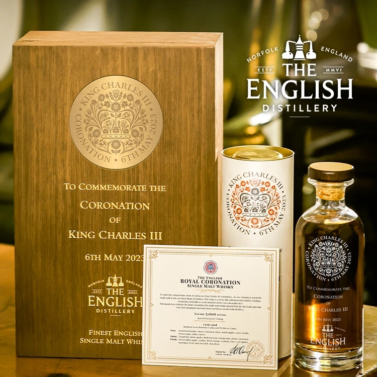 原瓶进口 英格诗国王登基限量版英格兰单一麦芽威士忌 700ml