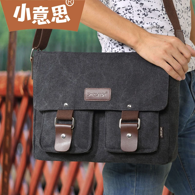 户外单肩斜挎包复古休闲邮差包斜挎男士挎包斜挎男士斜挎包