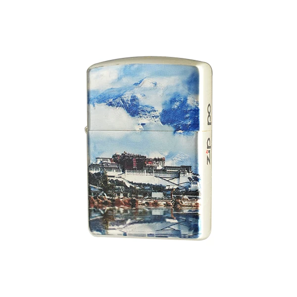 ZIPPO 打火机盔甲熏银填漆神宫防风原装男士精致个性送礼DYJ1X1