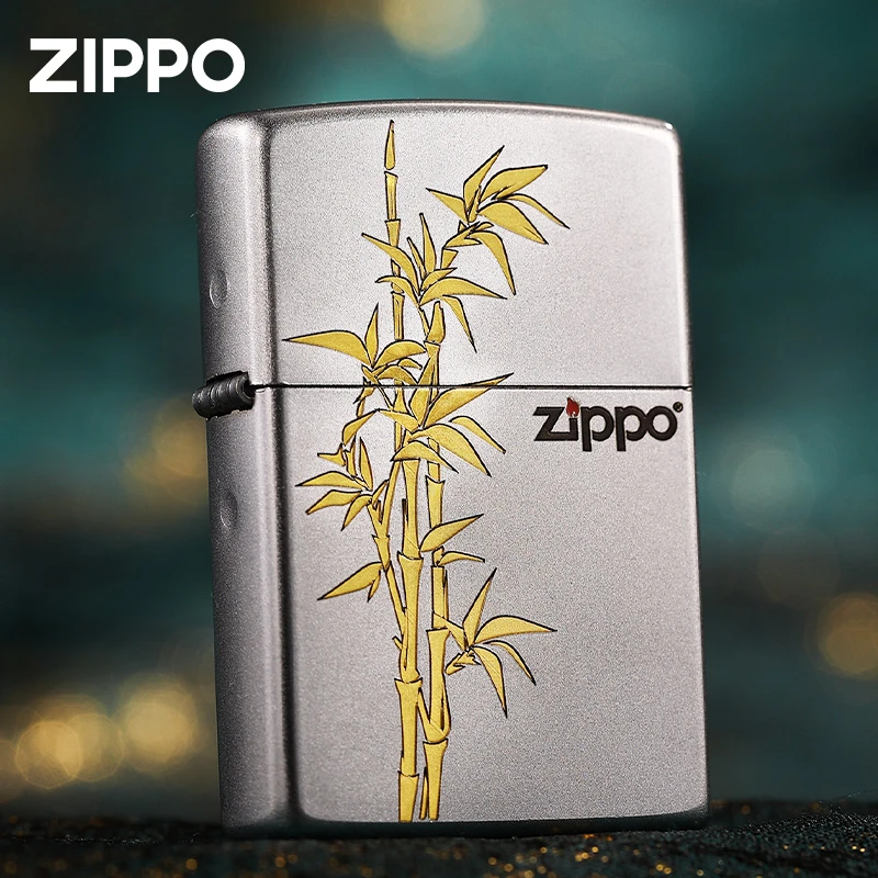 zippo打火机205锻纱镀铬-步步高升打火机男士简约防风DYJ1H1X1