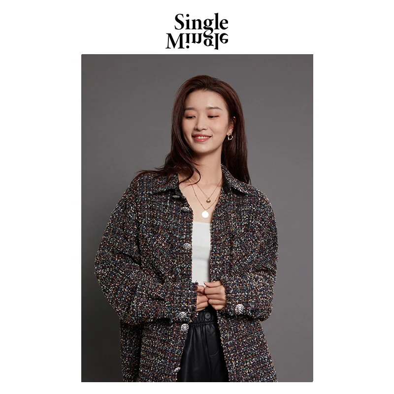 Single Mingle 新品优雅时尚百搭进口小香风衬衫XX3IMC10-00