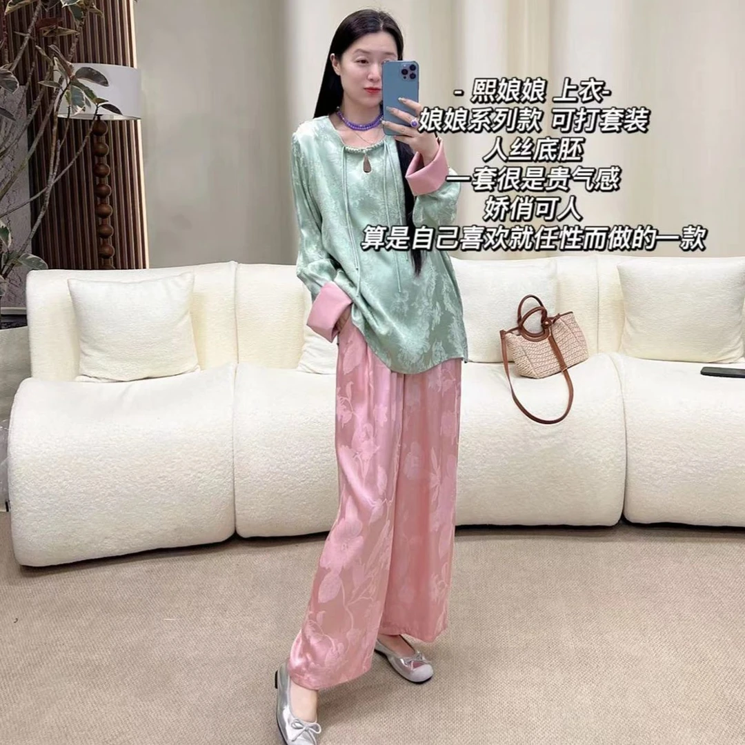 加莉新中式【熙娘娘】高密人丝上衣 分码