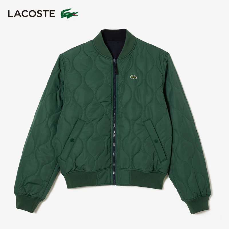 LACOSTE法国鳄鱼情侣装双面穿棒球领夹克棉服外套|BH5953