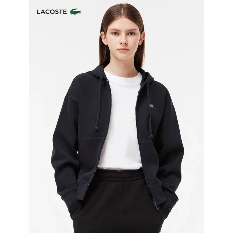 LACOSTE法国鳄鱼女装新款时尚百搭连帽卫衣外套|SF2669