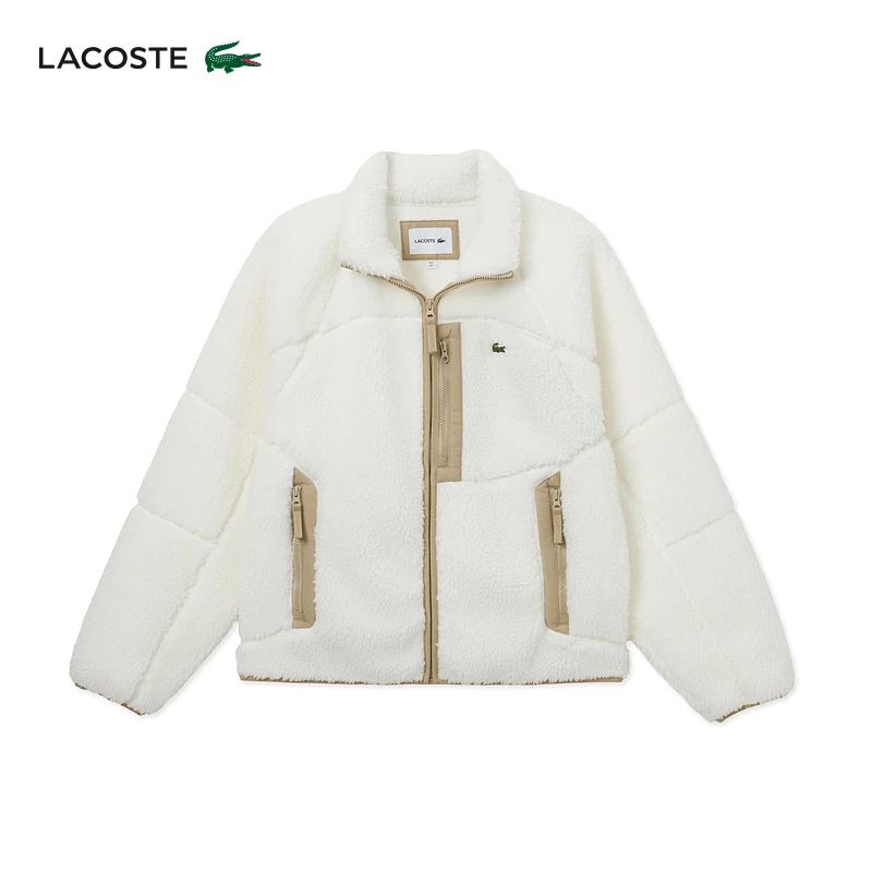 LACOSTE法国鳄鱼男女同款百搭绒面拉链外套|BH7145