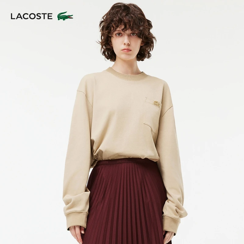 LACOSTE2025福蛇新春系列情侣款冬季新款潮流宽松长袖T恤|TH5562