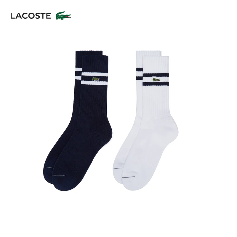 【王一博同款】LACOSTE法国鳄鱼男女同款舒适中筒袜|RA6842