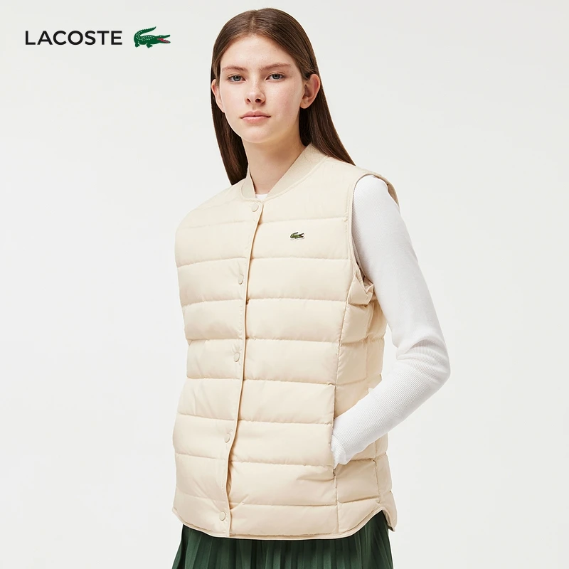 【双十一】LACOSTE法国鳄鱼女装时尚休闲保暖鹅绒背心马甲|BF5481