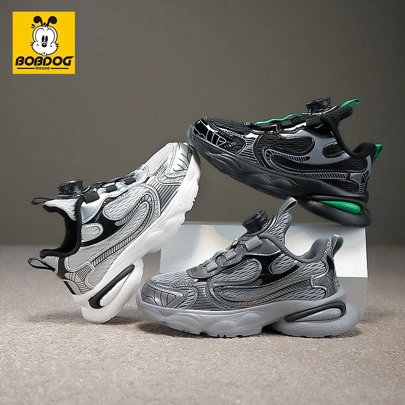 巴布豆家族男童鞋子2025秋季新款儿童运动鞋中大童透气网面跑步鞋