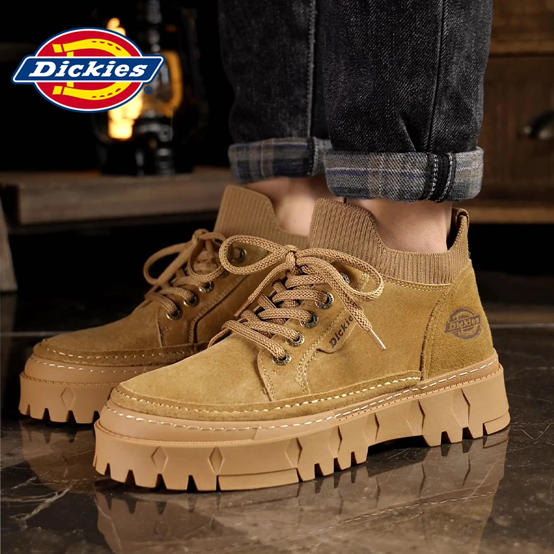 Dickies冬季男士马丁靴户外冬季休闲厚底高帮时尚工装黄靴百搭