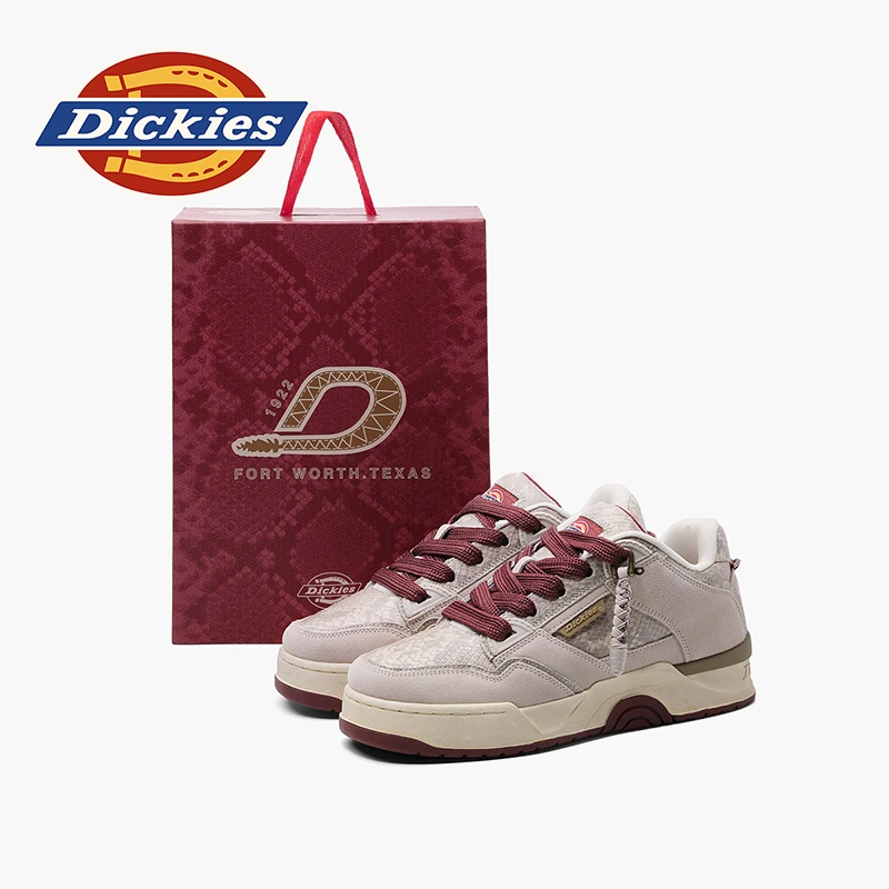 Dickies蛇年限定款板鞋男士休闲百搭潮流鞋子冬季低帮增高耐磨鞋