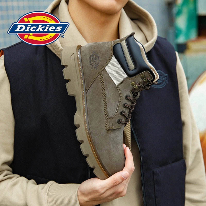 Dickies秋季新款男款马丁靴休闲真皮百搭工装靴厚底潮流保暖靴子