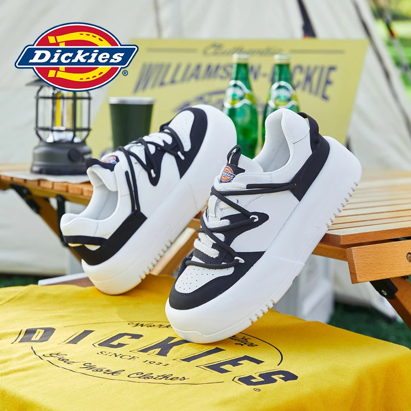 Dickies2023冬季新款运动休闲板鞋厚底增高橡胶女鞋潮鞋百搭透气