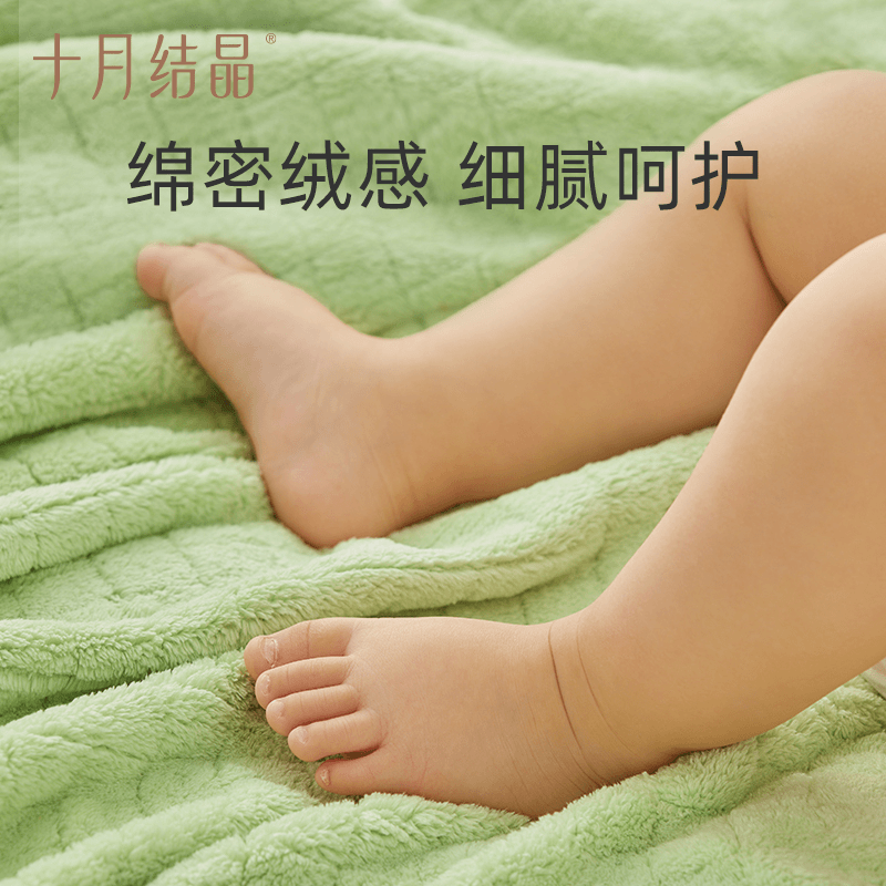 十月结晶婴儿浴巾新生软男女宝宝浴巾带帽斗篷吸水速干儿童浴袍