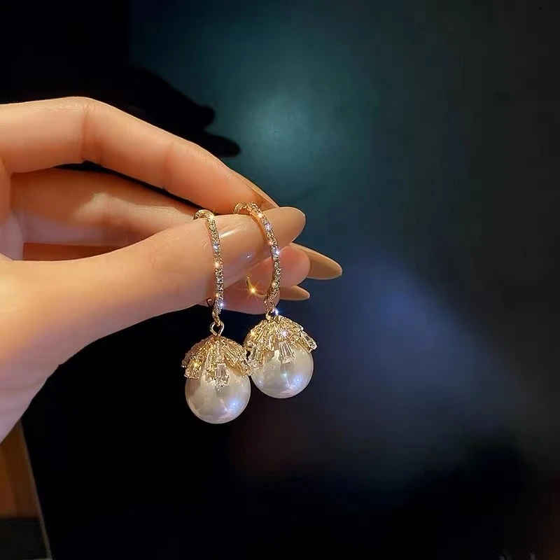 铜合金耳饰 法式复古设计感耳坠时尚气质耳饰