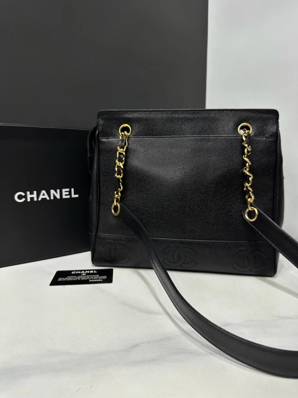 95新 Chanel/香奈儿 logo奶粉包4开卡28cm/0294073010