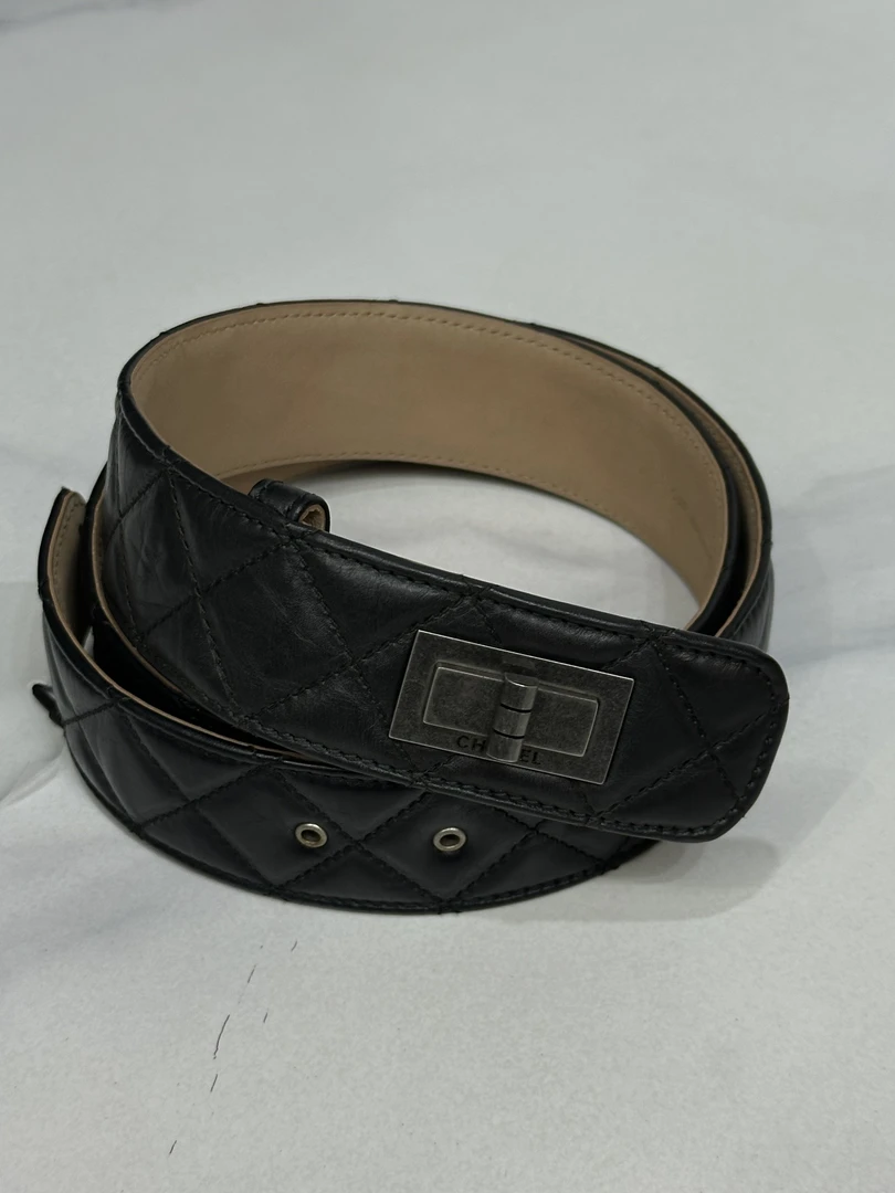 95新 Chanel/香奈儿 2.55扣菱格腰带85码/HK40231201