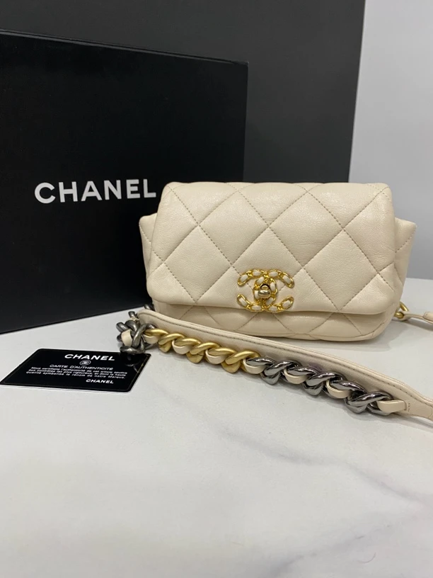 95新 Chanel/香奈儿 19bag腰包29开卡17cm/JJ4071507