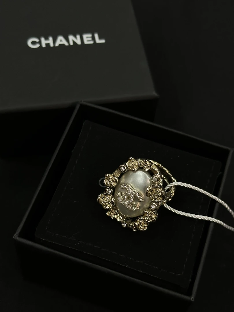 95新 Chanel/香奈儿 22C珍珠复古戒指/JJ4073028