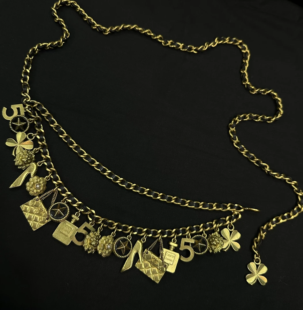 95新 Chanel/香奈儿 多元素皮穿腰链/0134093021