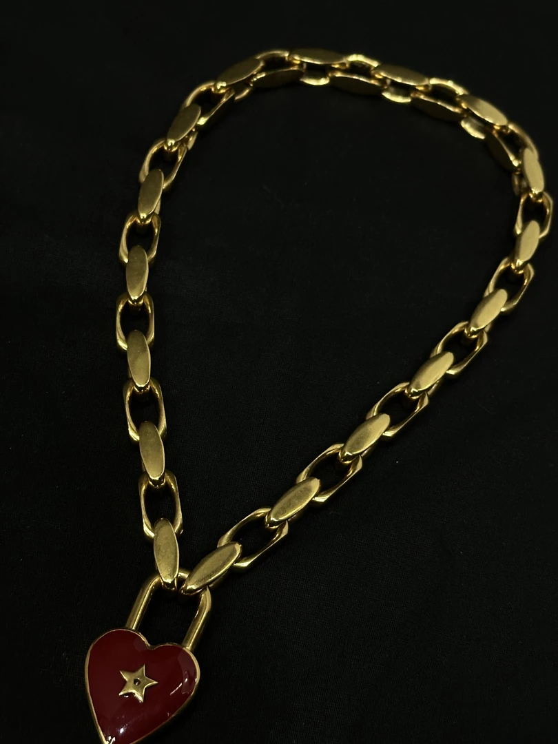 95新 DIOR/迪奥 心形锁choker项链/JJ4100730