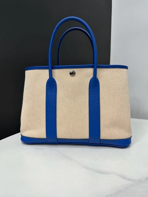 99新 Hermes/爱马仕 拼色30花园包C刻/JJ04062210