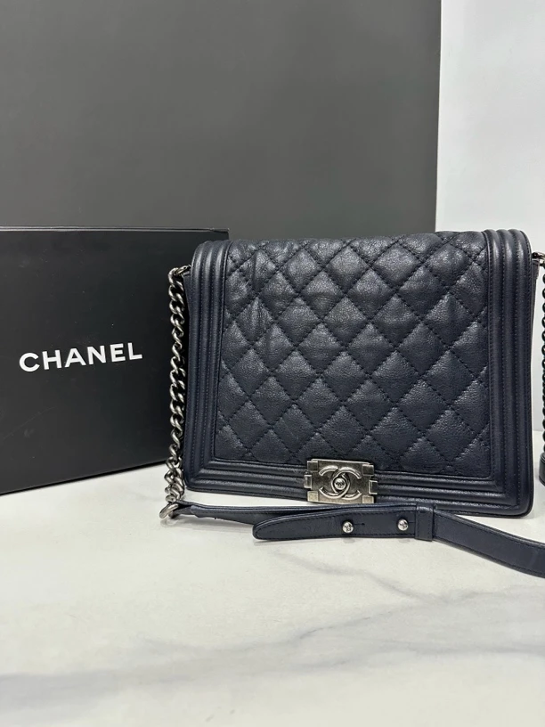 95新 Chanel/香奈儿 软leboy包18开27cm/8208355/街角