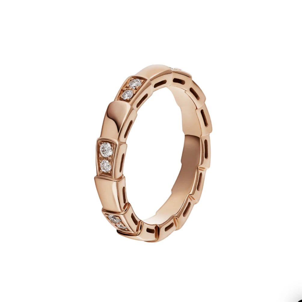 95新 BVLGARI/宝格丽 SERPENTI VIPER系列戒指54码/JJ4081006