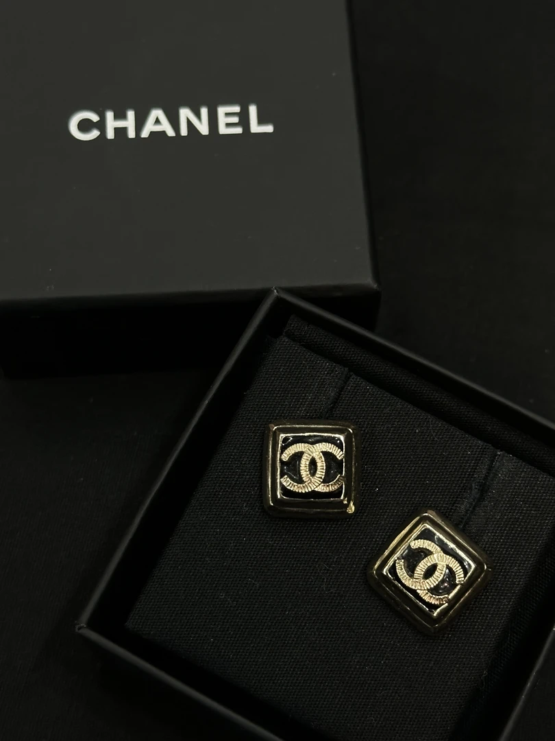 95新 Chanel/香奈儿 20C方块耳钉/0114093012