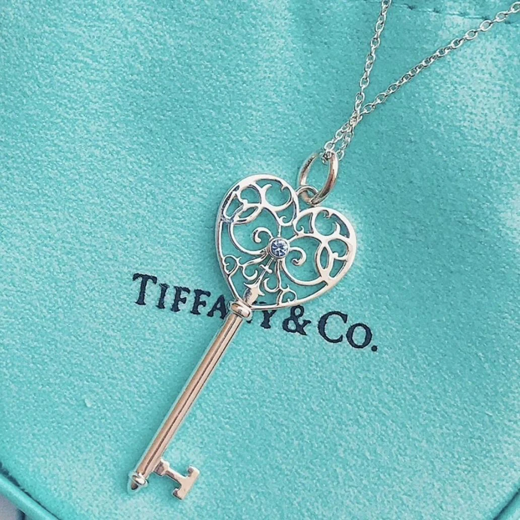 95新 Tiffany & Co./蒂芙尼 蓝宝石钥匙项链/HK40241201