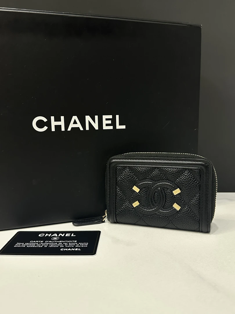95新 Chanel/香奈儿 零钱包27开卡11cm/93507469