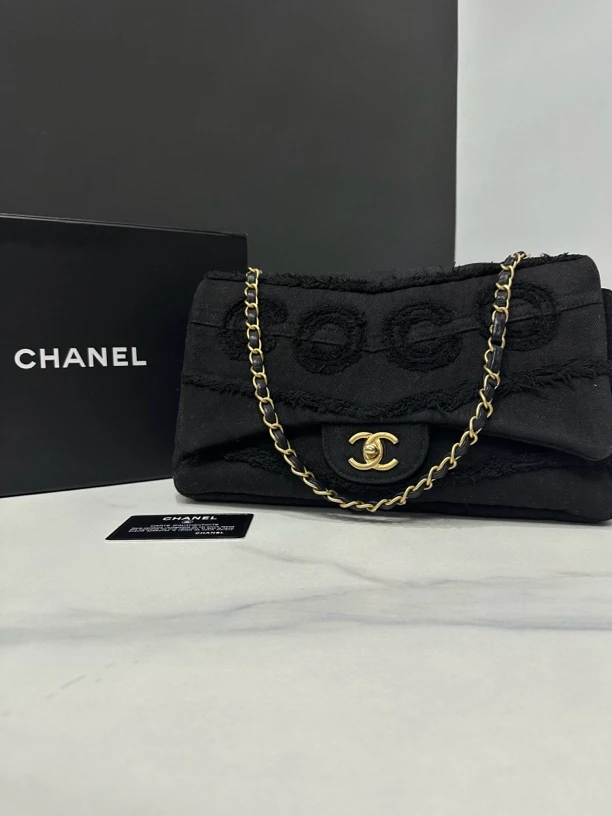 95新 Chanel/香奈儿 coco丹宁jumbo包29开卡30cm/0444072016